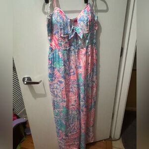 Lilly Pulitzer Pink Multicolor Tropical Print Dress